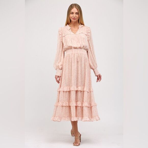 Dresses & Skirts - 927. MAXI DRESS WITH TIERED RUFFLE DETAIL
